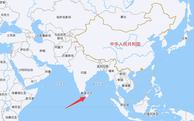 斯里兰卡在哪里？斯里兰卡地理位置地图