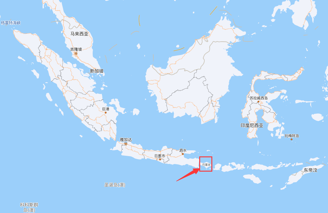 巴厘岛的地理位置与地图